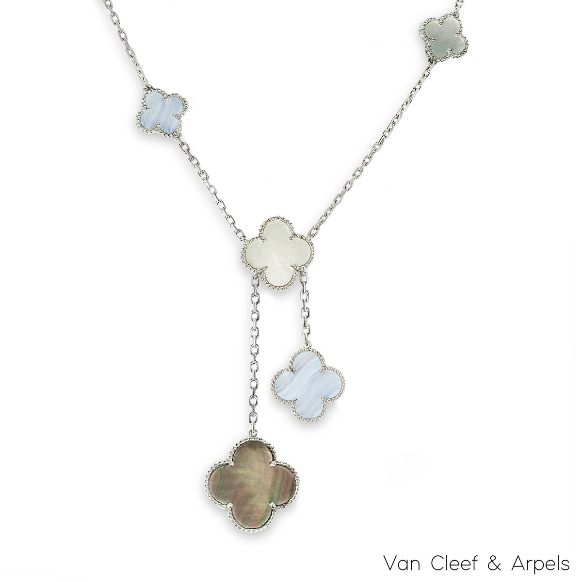 Van Cleef & Arpels White Gold Magic Alhambra Necklace VCARN18900 Van Cleef & Arpels White Gold Magic Alhambra Necklace VCARN18900